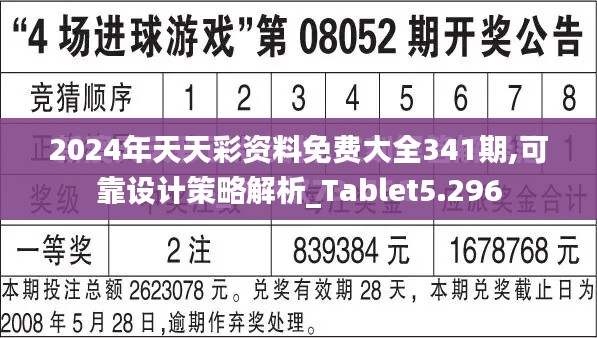 2024年天天彩资料免费大全341期,可靠设计策略解析_Tablet5.296