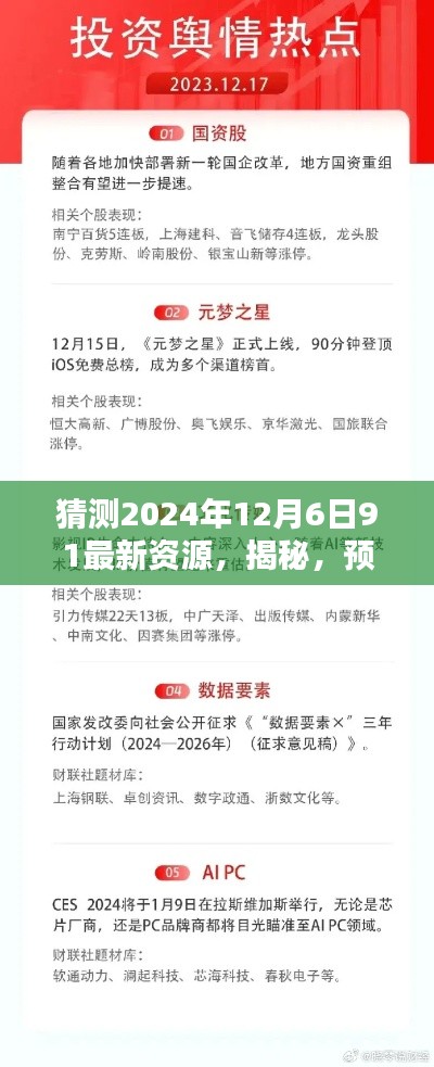 揭秘预测未来之选，揭秘2024年12月6日最新资源全面解析