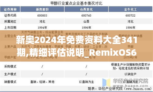 新奥2024年免费资料大全341期,精细评估说明_RemixOS6.529