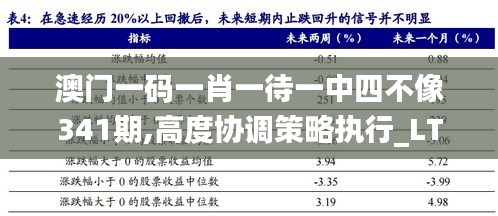 澳门一码一肖一待一中四不像341期,高度协调策略执行_LT2.347