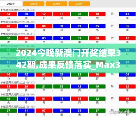 2024今晚新澳门开奖结果342期,成果反馈落实_Max3.364