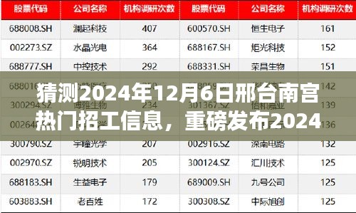 揭秘2024年邢台南宫热门招工信息，科技引领未来就业潮流