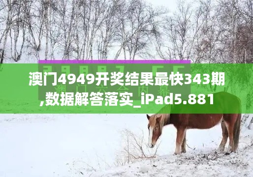 澳门4949开奖结果最快343期,数据解答落实_iPad5.881