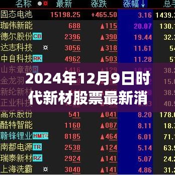 时代新材股票最新动态揭秘与小巷特色小店探秘之旅（2024年12月9日）