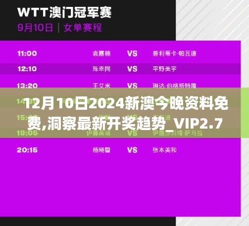 12月10日2024新澳今晚资料免费,洞察最新开奖趋势_VIP2.780