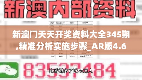 新澳门天天开奖资料大全345期,精准分析实施步骤_AR版4.691