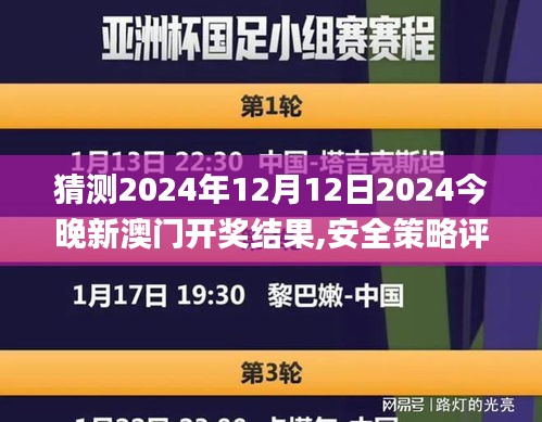 猜测2024年12月12日2024今晚新澳门开奖结果,安全策略评估方案_Gold3.459