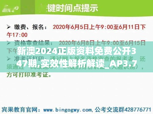 新澳2024正版资料免费公开347期,实效性解析解读_AP3.773