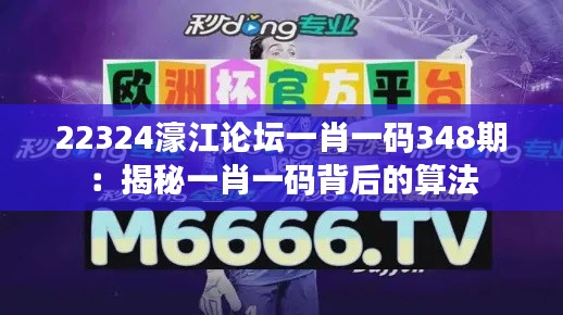 22324濠江论坛一肖一码348期：揭秘一肖一码背后的算法