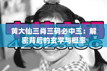 黄大仙三肖三码必中三：解密背后的玄学与概率