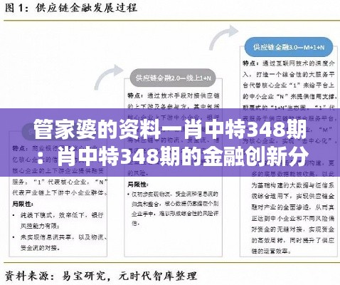 管家婆的资料一肖中特348期：肖中特348期的金融创新分析