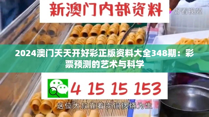 2024澳门天天开好彩正版资料大全348期：彩票预测的艺术与科学