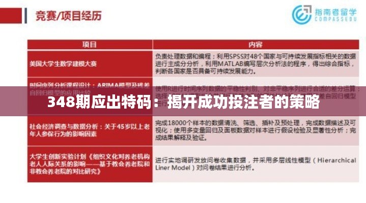 348期应出特码：揭开成功投注者的策略