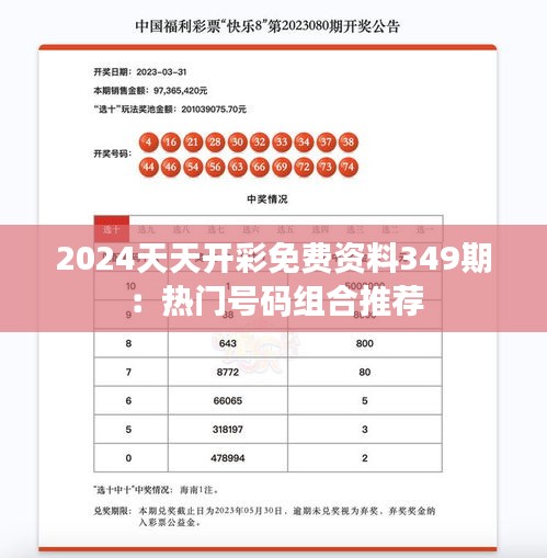 2024天天开彩免费资料349期：热门号码组合推荐