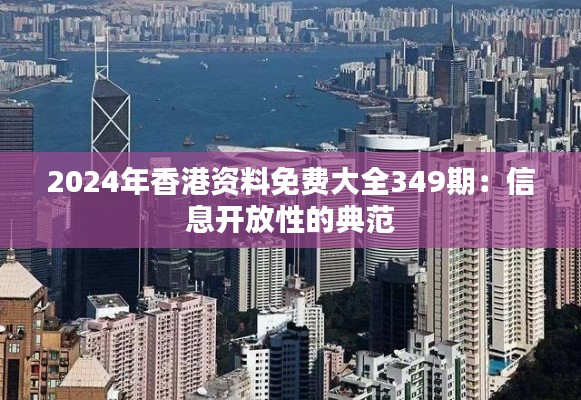 2024年香港资料免费大全349期：信息开放性的典范