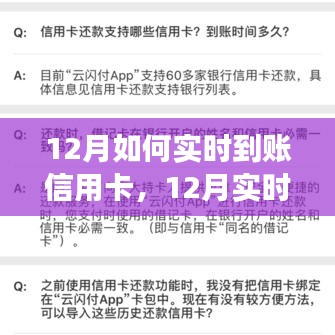 12月信用卡实时到账指南，零基础操作教程