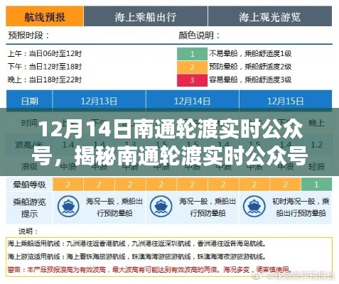 揭秘南通轮渡实时公众号，最新动态一手掌握，出行无忧轻松启程