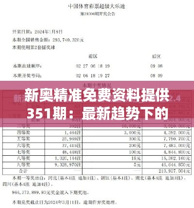 新奥精准免费资料提供351期：最新趋势下的实用精选