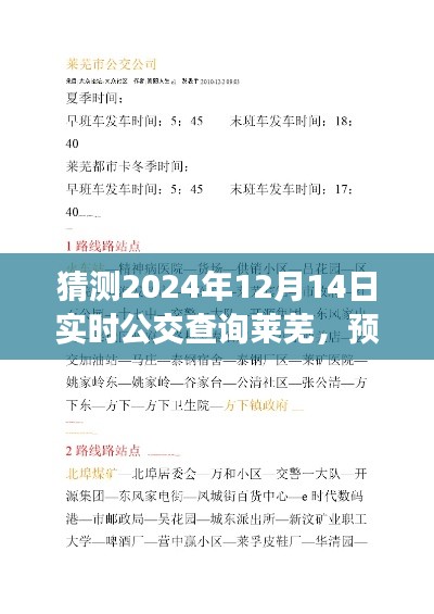 2024年实时公交查询莱芜深度评测与预测