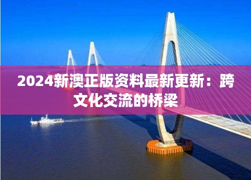 2024新澳正版资料最新更新：跨文化交流的桥梁