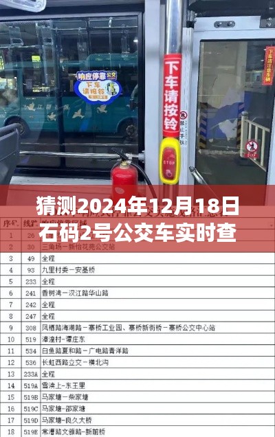 揭秘预测攻略，掌握未来公交动态，预测石码2号公交车2024年12月18日实时查询情况