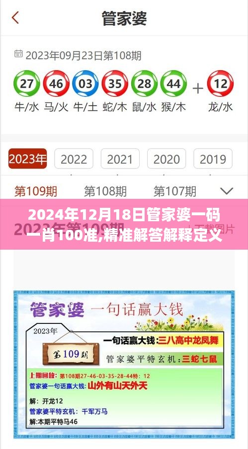 2024年12月18日管家婆一码一肖100准,精准解答解释定义_运动版3.717