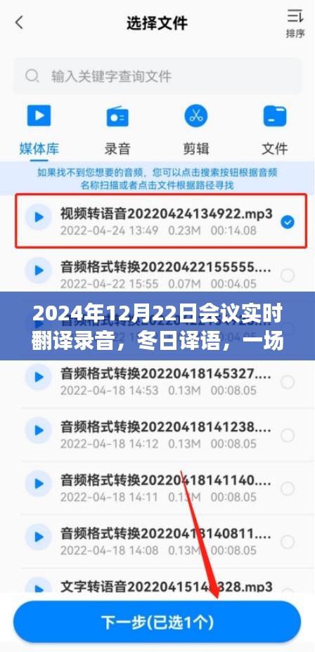 跨越语言的暖心交流，冬日译语——2024年会议实时翻译录音纪实