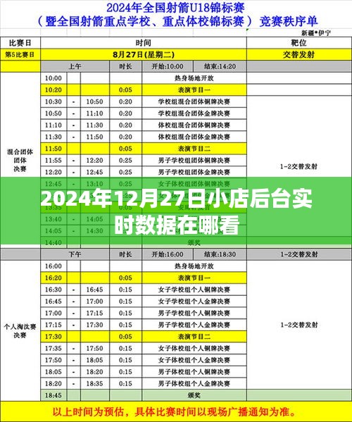 2024年12月27日小店后台数据实时查看指南