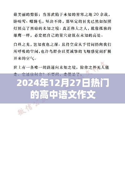 2024年12月27日高中语文作文热点解析