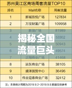 揭秘全国流量巨头TOP10榜单！