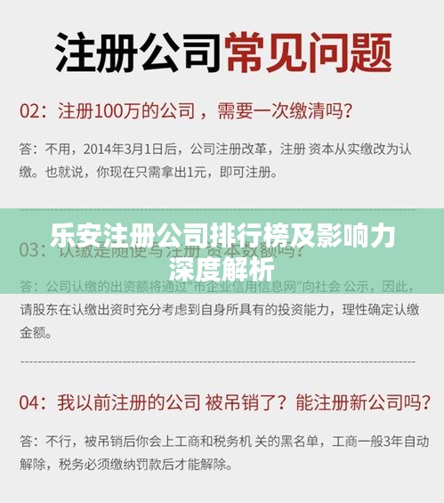 乐安注册公司排行榜及影响力深度解析