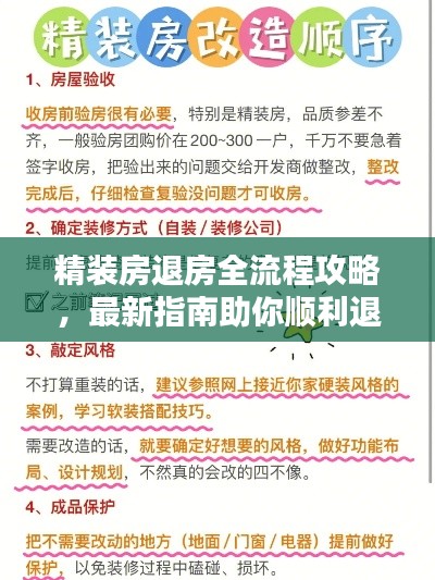 精装房退房全流程攻略，最新指南助你顺利退房！