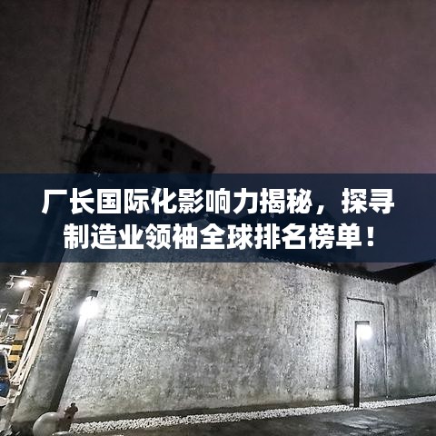 厂长国际化影响力揭秘，探寻制造业领袖全球排名榜单！