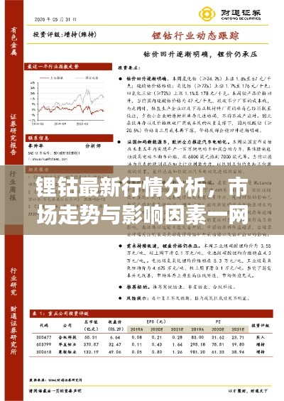 锂钴最新行情分析，市场走势与影响因素一网打尽！