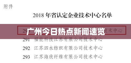 广州今日热点新闻速览