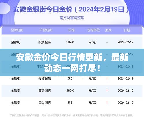 安徽金价今日行情更新，最新动态一网打尽！