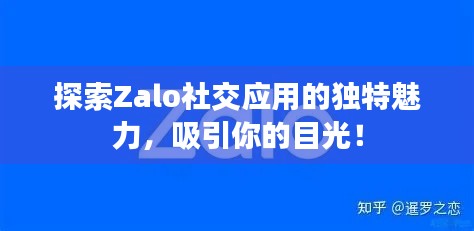 探索Zalo社交应用的独特魅力，吸引你的目光！