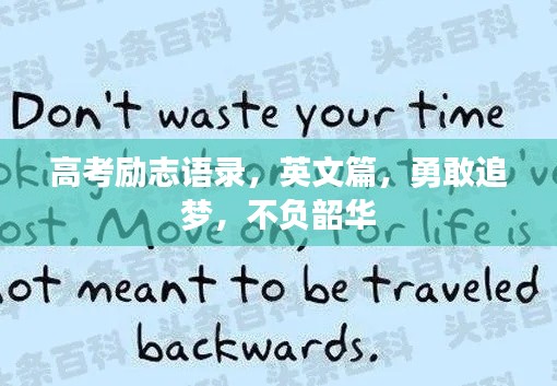高考励志语录，英文篇，勇敢追梦，不负韶华